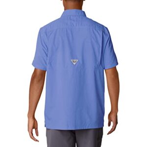 Columbia Men's Standard Slack Tide Camp Shirt, Violet Sea, Medium