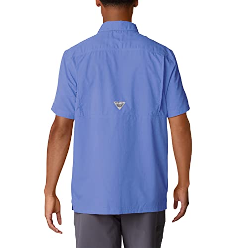 Columbia Men's Standard Slack Tide Camp Shirt, Violet Sea, Medium