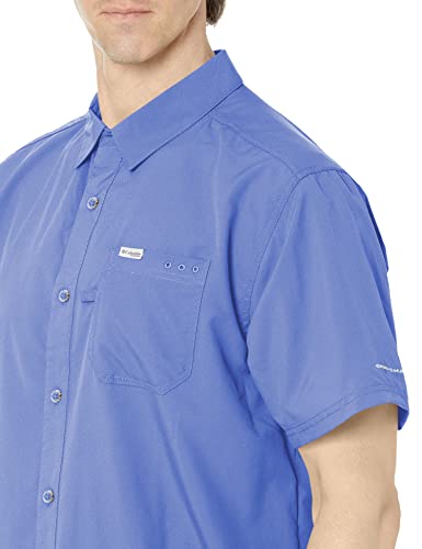 Columbia Men's Standard Slack Tide Camp Shirt, Violet Sea, Medium