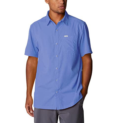 Columbia Men's Standard Slack Tide Camp Shirt, Violet Sea, Medium