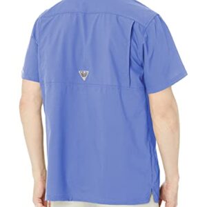 Columbia Men's Standard Slack Tide Camp Shirt, Violet Sea, Medium