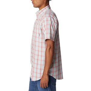 Columbia Men's Rapid Rivers II Short Sleeve Shirt, Sunset Red Multi Gingham, Large