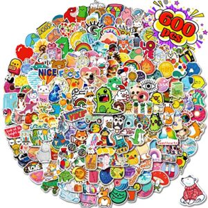 600pcs water bottle stickers, stickers for kids, cute vinyl aesthetic sticker packs for water bottle laptop scrapbook computer hydroflask teacher stickers bulk for teens girls kids adults