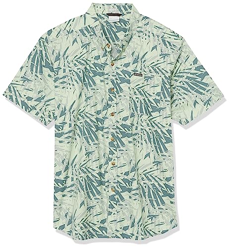 Columbia Men's Rapid Rivers Printed Short Sleeve Shirt, Metal Dye Palms, X-Large