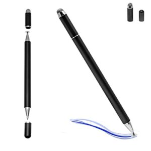 stylus pens for ipad, luntak 3 in 1 ballpoint pen, fiber tip & clear disc capacitive stylus ipad pencil for apple iphone/ipad pro/mini/air/android/microsoft/surface all capacitive touchscreen (1 pack)