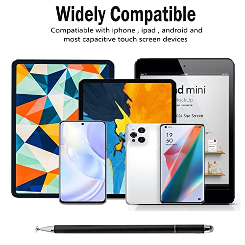 Stylus Pens for iPad, Luntak 3 in 1 Ballpoint Pen, Fiber Tip & Clear Disc Capacitive Stylus iPad Pencil for Apple iPhone/iPad Pro/Mini/Air/Android/Microsoft/Surface All Capacitive TouchScreen (1 Pack)