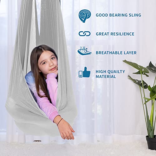 OUTREE Sensory Swing for Kids with 360° Swivel Hanger, Indoor Therapy Swing Great for Autism, ADHD, Sensory Processing Disorder, and Autistic Children