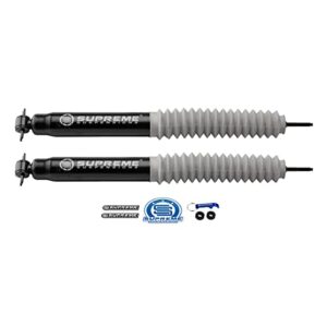 supreme suspensions max-performance nitro gas-charged front shock absorbers for jeep grand cherokee zj/wj, cherokee xj, wrangler tj - oem replacement for lifted applications - shock boots included