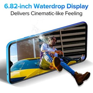 Ulefone Note 12 Unlocked Cell Phones, 4GB+128GB, 6.82 inch Ultra-Large Screen, 7700mAh, Android 11, 13MP Triple Camera, 3-Card Slot, Dual SIM Dual 4G, OTG, Face Unlock, Unlocked Smartphone (Blue)