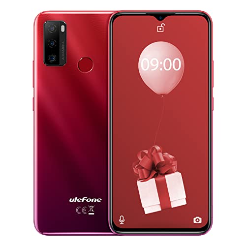 Ulefone Unlocked Smartphones Note 10P, Dual Sim Phones Unlocked, 3GB + 128GB ROM, Android 11, 6.52-inch HD+, 5500mAh High Capacity Battery, 13MP + 8MP, Fingerprint Face Detection, GPS, T-Mobile - Red