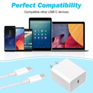 USB-C Charging Rapidly Fast USB C Fast Wall Charger for Infinix Note 12 and Other Pixel Devices (18W 3A PD Power Adapter + Extra Long 6.6 Foot USB-C, C-C Cable)