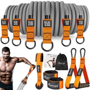 heavy resistance bands 300lbs, weight bands for exercise with handles, door anchor, carry bag, workout bands for men, physical therapy, muscle training, strength, slim, yoga, home gym equipment