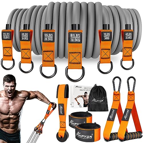 Heavy Resistance Bands 300lbs, Weight Bands for Exercise with Handles, Door Anchor, Carry Bag, Workout Bands for Men, Physical Therapy, Muscle Training, Strength, Slim, Yoga, Home Gym Equipment