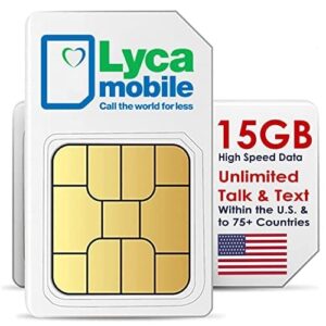 lyca mobile $39 30 day plan u.s.a. sim card with unlimited data & international talk & text to 75+ countries 15gb high-speed 4g lte/5g data jzn market