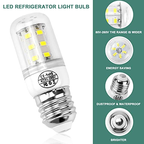Updated 5304511738 Light Bulb Refrigerator kei d34l Bulb,LED Refrigerator Light Bulb 3.5W Compatible with frig.idaire Refrigerator Light Bulb AP6278388 PS12364857 EAP12364857(85V-265V White Light)