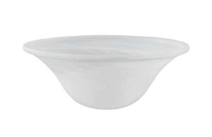 aspen creative 23517-11, alabaster replacement glass shade for medium base socket torchiere lamp, swag lamp and pendant & island fixture, 12-1/4" diameter x 4-3/4" height