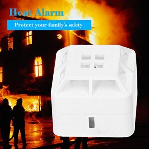 QUZHI Heat Alarm Fixed Temperature Heat Detector 5 Year Battery Powered 85dB Alarm Sound for Home Kitchen Garage White