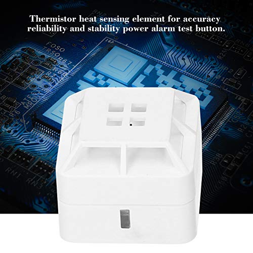 QUZHI Heat Alarm Fixed Temperature Heat Detector 5 Year Battery Powered 85dB Alarm Sound for Home Kitchen Garage White