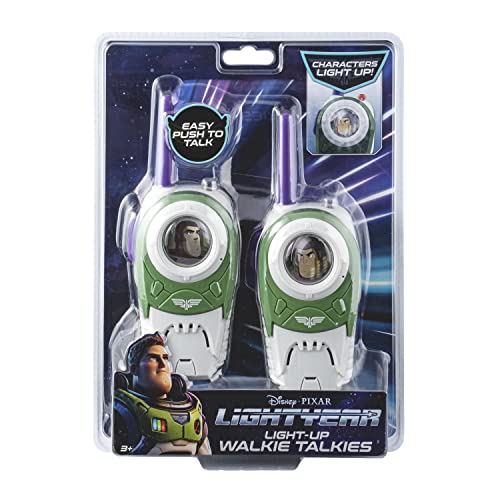 Disney Pixar Lightyear Toy Walkie Talkies for Kids, Indoor and Outdoor Toys for Kids with Light Up Graphics