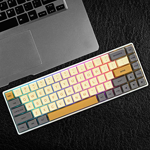 WHYSP XDA Profile PBT Keycaps 60 Percent, 125 Keys Custom Gaming Keycaps Compatiable for Cherry MX Switch Mechanical Keyboard