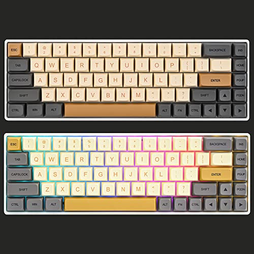 WHYSP XDA Profile PBT Keycaps 60 Percent, 125 Keys Custom Gaming Keycaps Compatiable for Cherry MX Switch Mechanical Keyboard