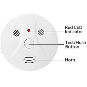 4 Pack Combination Smoke and Carbon Monoxide Detector Battery Operated, Travel Portable Photoelectric Fire&Co Alarm for Home, Kitchen