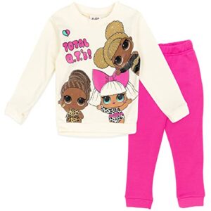 l.o.l. surprise! diva fierce queen bee big girls fleece fashion pullover sweatshirt and pants set pink/white 18-20