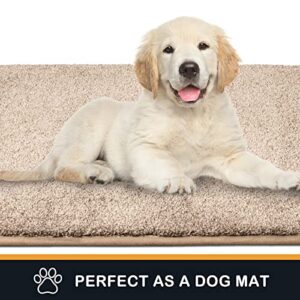 PURRUGS Dirt Trapper Door Mat 34" x 59", Non-Slip Machine Washable Entrance Rug, Shoes Scraper, Dog Door Mat, Super Absorbent Welcome Mat for Front Door, Back Door, Entry, Muddy Wet Shoes and Paws