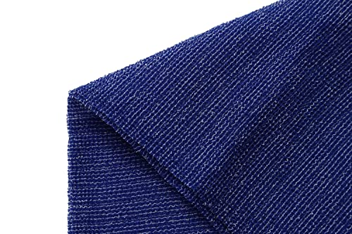 Extra Rough, Exfoliating Washcloth [Made in Japan] Exfoliating Towel Special Texture Makes Fluffy Foam Lather, Back Scrubber, Dead Skin Cell Remover [Loofah for Women and Men] (Blue)