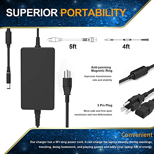 240W Alienware Laptop Charger,fit for Dell Alienware M15 17 15 R3 R4 R5 R2 13 M17 X51 M17X M18X G5 G7 GA240PE1-00 Precision 7710 M6800 M6500 M6600 M4700 M6700 M6400 J211H AC Adapter Power Cord