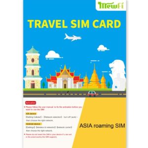 5GB Asia Sim Card 30 Days for International Travel, 3 in 1 Prepaid Asian Sim Card to Japan, Korea, Thailand, China, Hong Kong, Macau, Singapore, Malaysia, Vietnam and etc