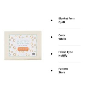 MISSOURI STAR QUILT CO. Crib Quilt Batting 45''x60'' | 80/60 Warm Cotton Poly Filling with Quilt Pattern Included | Medium Weight Batting Roll for Baby Blankets & Quilting Supplies, (NOT5389)