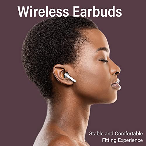 Wireless Earbuds, Bluetooth Earbuds IPX7 Waterproof Wireless Bluetooth with Microphone Charging Case 30H Playtime,Pop-ups Auto Pairing Hi-Fi Stereo Sound Headset for iPhone/Samsung/iOS/Android