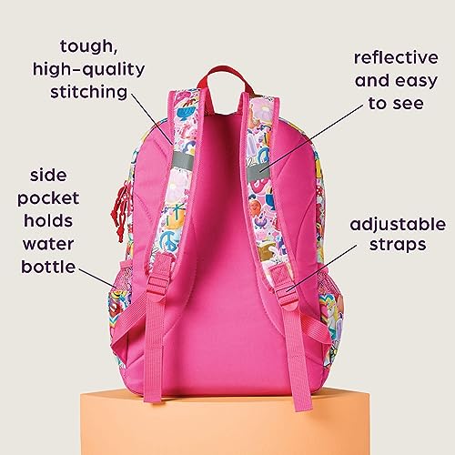 Highlights for Children Backpack for Kids, Weather-Resistant Backpacks for Boys and Girls, Elementary School Kids Bags, Ages 3+ (17" - Rainbow Unicorn - Pink)