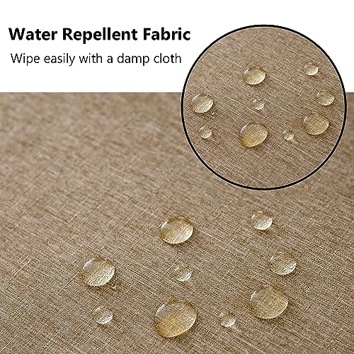 youngseahome Patio Seat Cushion Covers,Washable Slip Covers Replacement,Waterproof Outdoor Furniture Chair Cushion Pillow Seat Cover for Couch,Garden,Sofa,Flax,24"×22"×4"(4 Covers Only)