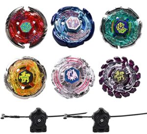 anliv art gyros 6 pack bey burst battling tops metal fusion starter set with stickers two launchers