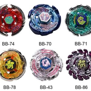 Anliv Art Gyros 6 Pack Bey Burst Battling Tops Metal Fusion Starter Set with Stickers Two Launchers