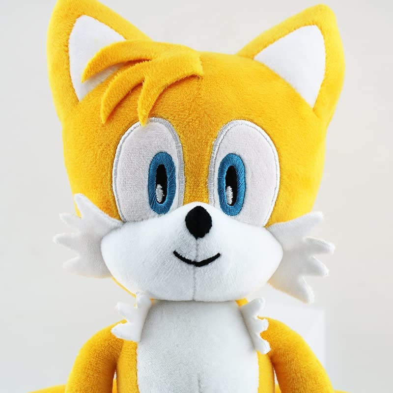 for The Hedgehog 11.8" Plush Toys, for Knuckles Shadow Tails Plush Doll Toys Gifts for Boys and Girls Cartoon Character Plush Children (Tails)