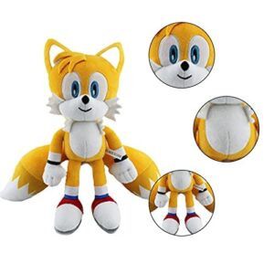 for The Hedgehog 11.8" Plush Toys, for Knuckles Shadow Tails Plush Doll Toys Gifts for Boys and Girls Cartoon Character Plush Children (Tails)