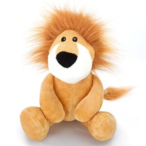 lafto plush lion stuffed animal soft cute 6 inch lion plush toy small wild lion easter gift for girls boys kids birthday bedtime party favors gifts