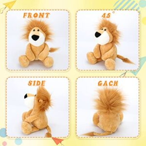 LAFTO Plush Lion Stuffed Animal Soft Cute 6 Inch Lion Plush Toy Small Wild Lion Easter Gift for Girls Boys Kids Birthday Bedtime Party Favors Gifts