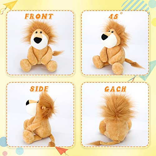 LAFTO Plush Lion Stuffed Animal Soft Cute 6 Inch Lion Plush Toy Small Wild Lion Easter Gift for Girls Boys Kids Birthday Bedtime Party Favors Gifts