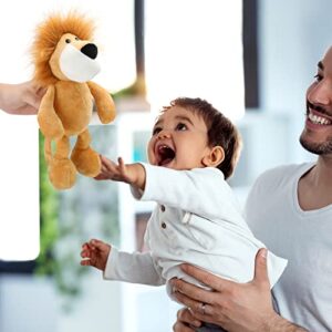 LAFTO Plush Lion Stuffed Animal Soft Cute 6 Inch Lion Plush Toy Small Wild Lion Easter Gift for Girls Boys Kids Birthday Bedtime Party Favors Gifts