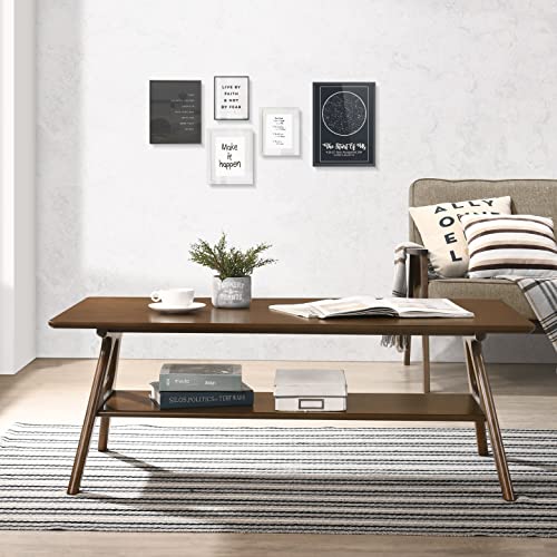 Roundhill Furniture Arona Coffee Table, Brown