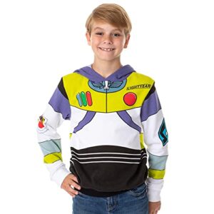 disney boy's toy story buzz lightyear space ranger pullover hoodie (small)