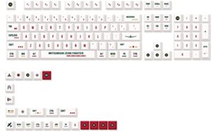 ioaoi aircraft keycaps, pbt keycaps 128 key custom keycap set with key fetcher and gift box keycaps for cherry mx switches /gk61/ gk64/ rk61/ anne/ gh60 / alt61 - only keycaps