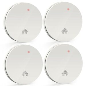 jemay 10 year lithium battery photoelectric smoke detectors,ultra thin design smoke detetor,smoke alarm with automatic brightness adjustment, fire safety with self-test and easy test button,4 packs
