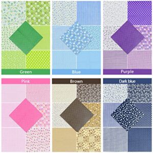 42 Pcs 9.8 x 9.8 Inches Cotton Fabric Sewing Patchwork Squares Quilting Bundles Different Pattern Cloths for Sewing DIY Art Work Supplies Scrapbooking Quilting by Renashed