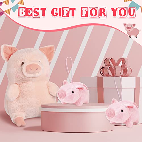 Zomiboo 5 Pcs Pig Baby Plush Cute Stuffed Animal Toy Set, Mini Pig Stuffed Animal Stuffed Pig Plush for Baby Shower Birthday Party Favors Gifts, Students Classroom Prizes, 4 inches