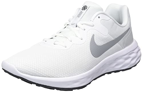 Nike Revolution 6 Nn Mens Running Trainers Dc3728 Sneakers Shoes (UK 8.5 US 9.5 EU 43, White Wolf Grey Pure Platinum 100)